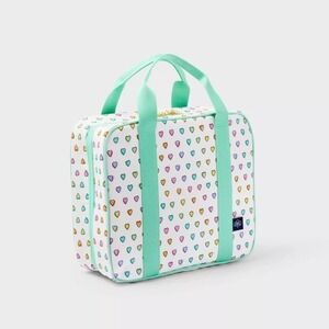Roller Rabbit x Target Hanging Toiletry Bag White Teal Disco Hearts Travel Case